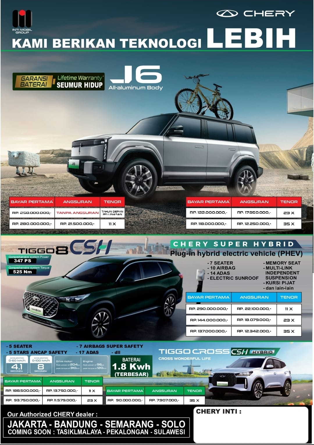 Chery Bogor Hadir dengan Teknologi Lebih – Promo Agustus 2025 Bogor